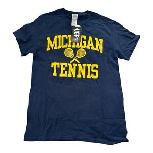 NWT Michigan Wolverines Tennis T-Shirt Navy Blue UGP Unisex Small S NCAA